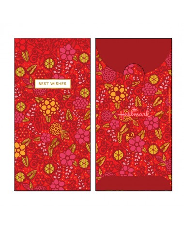 Money Envelope Large - MEV0918-HAL022 - Red - Best Wishes 